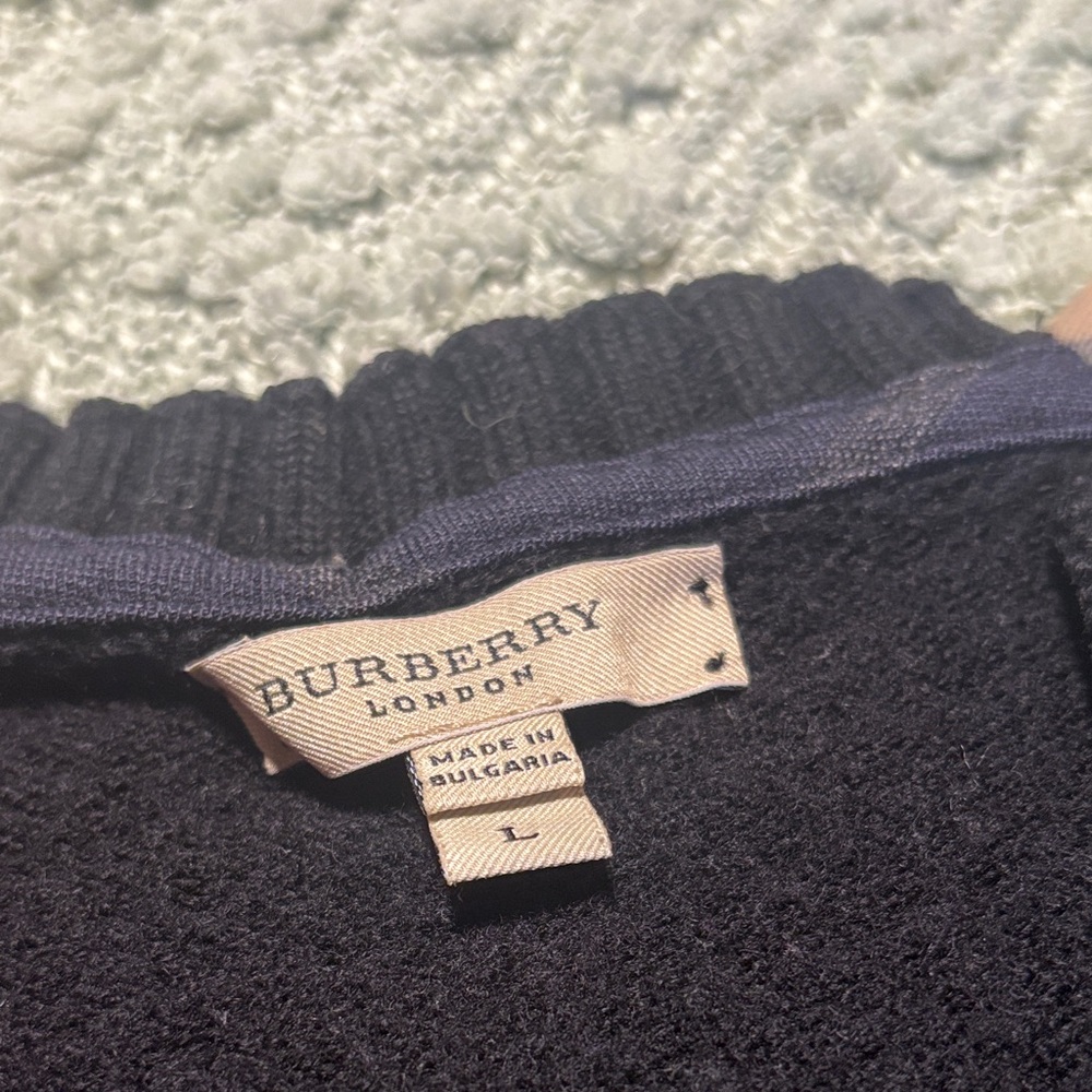 Burberry Women's Dark Gray Sweater with Button Accents - Picture 3 of 9
